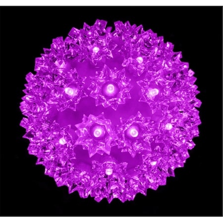 Queens Of Christmas Queens of Christmas S-50SPH-PU-06 6 in. Decorative Sphere Purple LED Light S-50SPH-PU-06